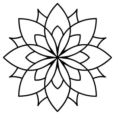 Dekoratif tasarım elementleri, tasarım. Vektör çizimi. Geometrik, mandala, logo.