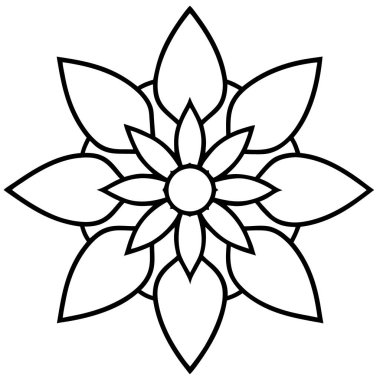 güzel ve siyah çiçek, vektör illüstrasyon tasarımı