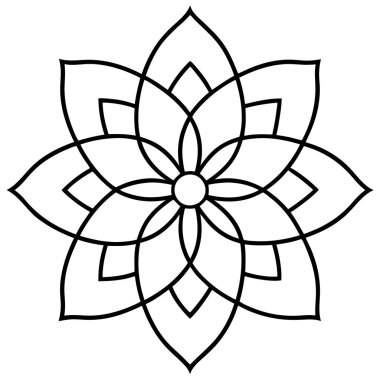 Güzel mandala süslemesinin vektör çizimi