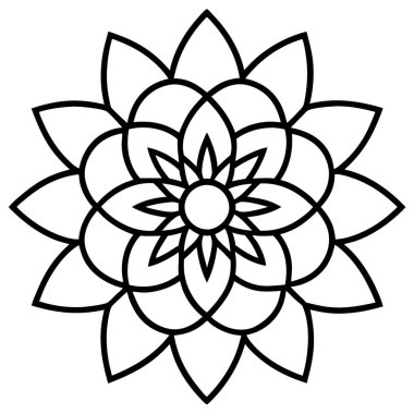 Çiçek ikonu. beyaz arkaplanda izole edilmiş çiçek vektör simgesi ve çizgi