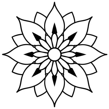 mandala çiçek süsleme ikonu vektör illüstrasyon tasarımı