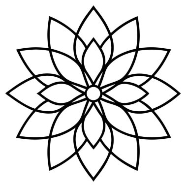 çiçek mandala vektör illüstrasyon tasarımı