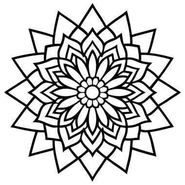 Mandala çiçeğinin vektör çizimi