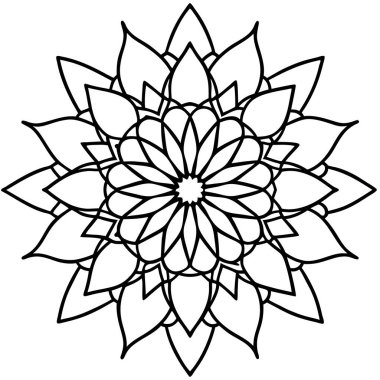 mandala çiçek süslemesi izole edilmiş simge