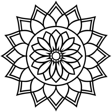 Mandala çiçeği. Klasik dekoratif öğeler