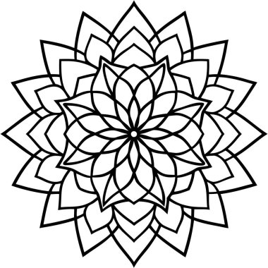 Çiçek mandalasının vektör illüstrasyonu