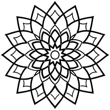 siyah ve beyaz mandala tasarımı