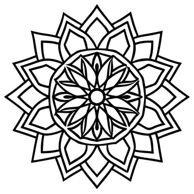 mandala. Boyama kitabı için dekoratif yuvarlak öge