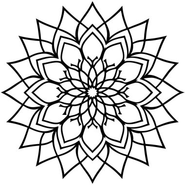 mandala. Eski bir süs. el çizimi