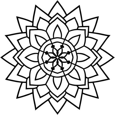 mandala. Yuvarlak süs. Arka plan için dekoratif unsurlar. el çizimi arkaplan.