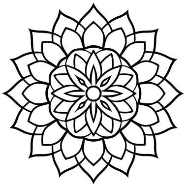 güzel ve çiçekli dekoratif ikon vektör illüstrasyon tasarımı