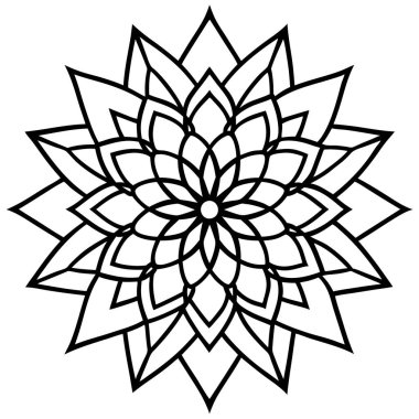 Tasarımınız için bir mandalanın vektör çizimi