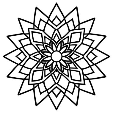 Siyah beyaz soyut mandala