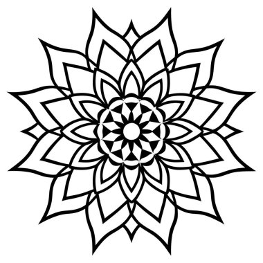 mandala. yuvarlak eski model. Özgeçmiş için elementler El çizimi süslü mandala