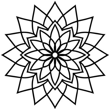 mandala simgesi, siyah ve beyaz