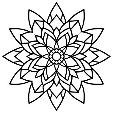 Siyah ve Beyaz Mandala