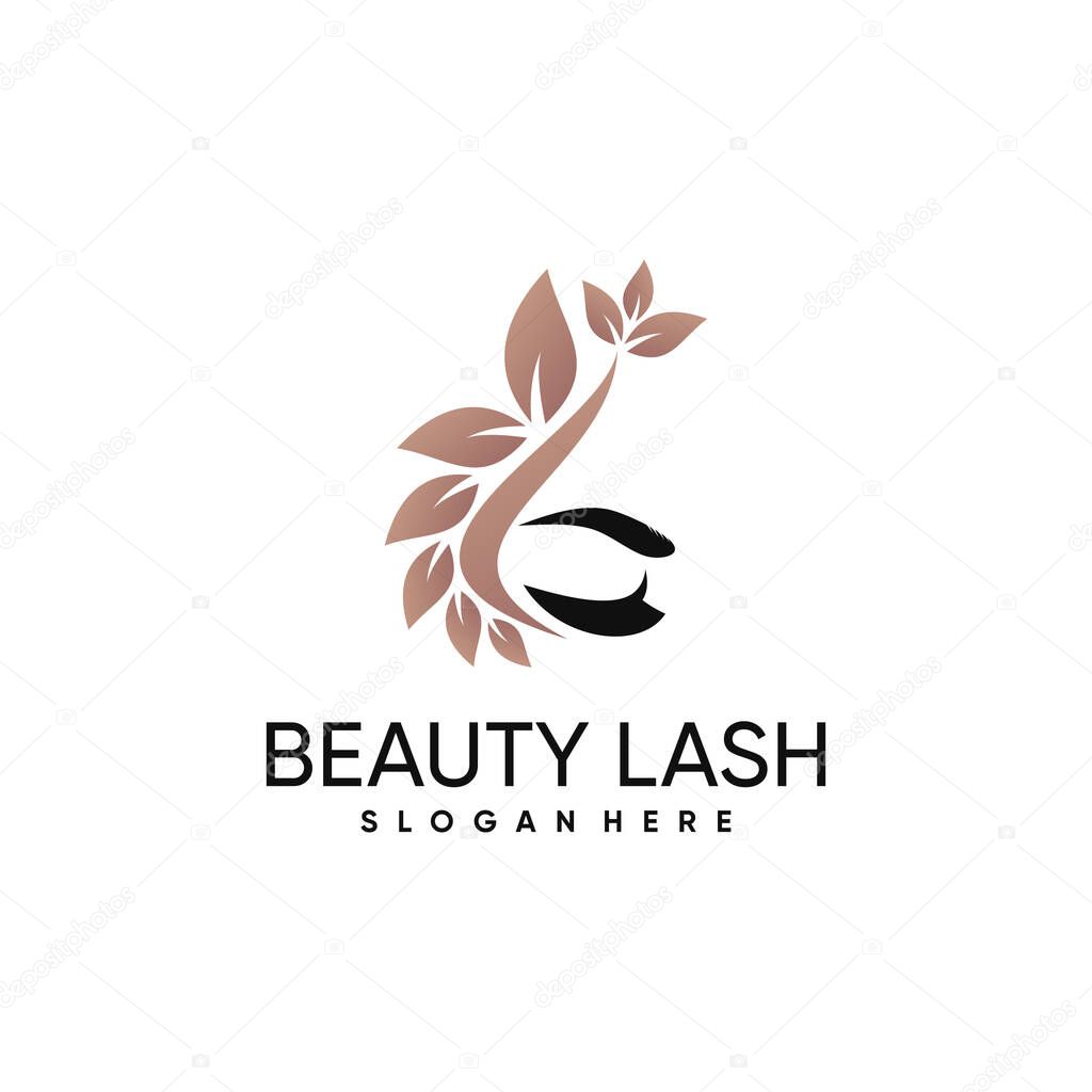 Eyelash extension logo design for woman with modern concept