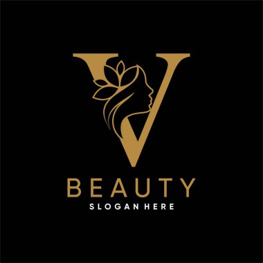 Vektör harf simgesi logo tasarımı
