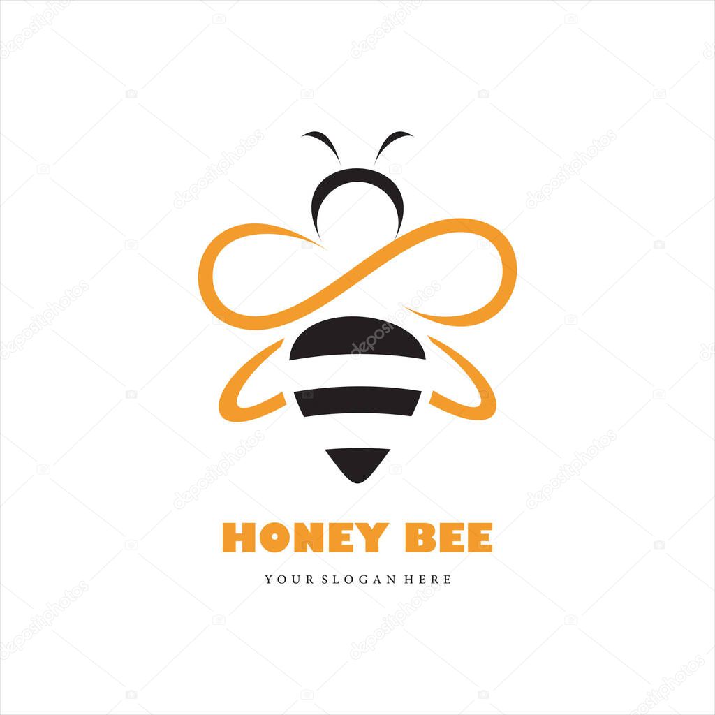 Modern bee logo design
