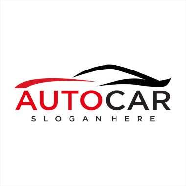 Gradyan araba servisi modern logo şablonu