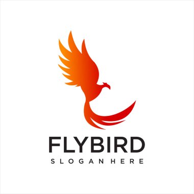 Modern Vektör Logosu İllüstrasyon Kuşu Gradyanı