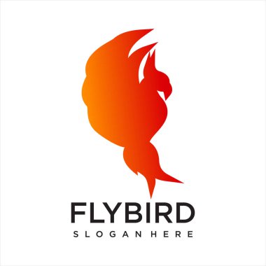 Modern Vektör Logosu İllüstrasyon Kuşu Gradyanı