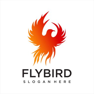Modern Vektör Logosu İllüstrasyon Kuşu Gradyanı