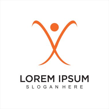 Sağlıklı logo basit illüstrasyon tasarımı