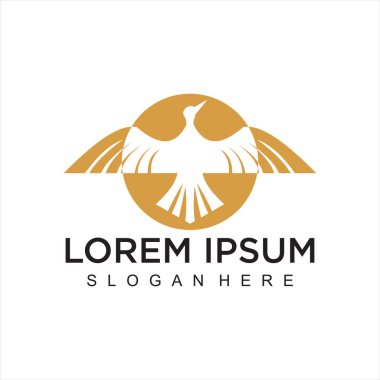 kuş logosu illüstrasyon kavramı 