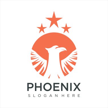 Phoenix Ateş Kuşu Logosu Tasarımı Soyut Logo Tasarımı Şablonu