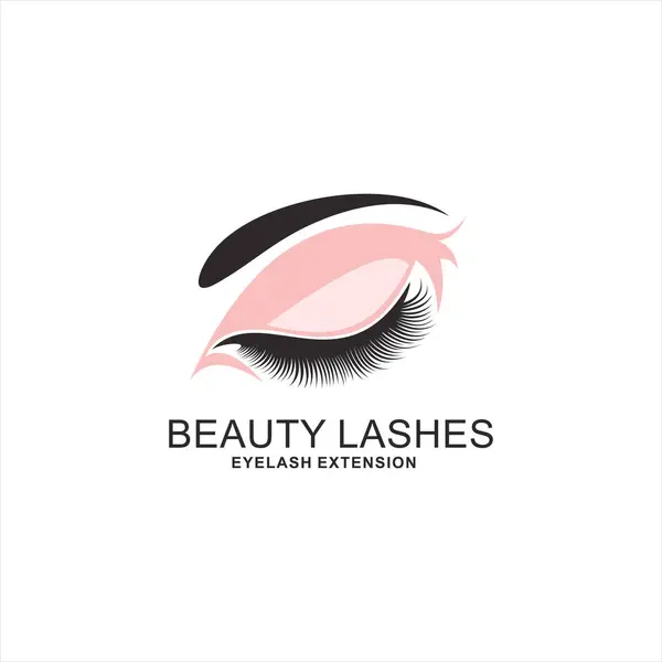 stock vector Eyelashes logo design icon with modern beauty concept