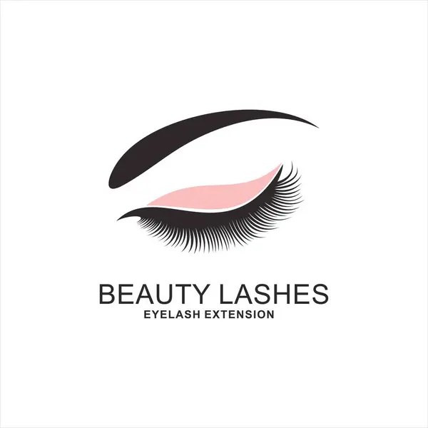 stock vector Eyelashes logo design icon with modern beauty concept