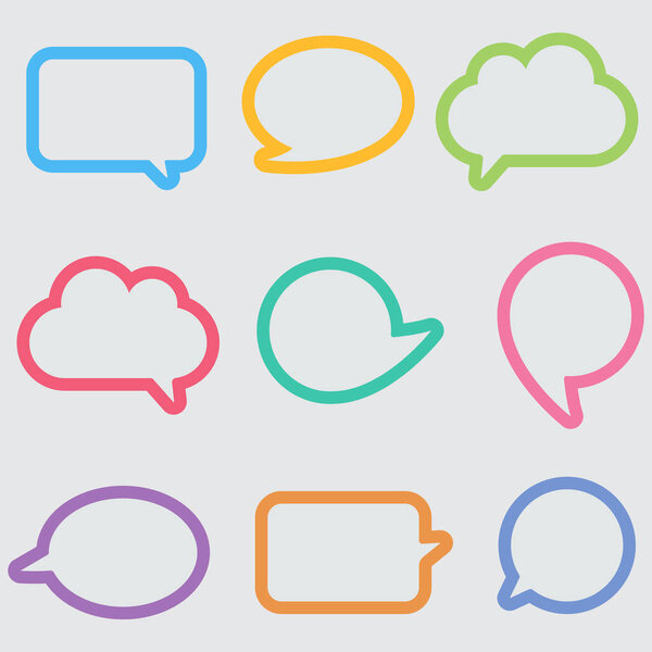 vector speech bubbles set