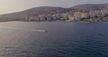 Güney Arnavutluk 'un güzel kıyıları, hava manzarası