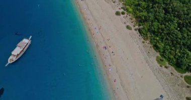 Güney Arnavutluk 'un güzel kıyıları, hava manzarası