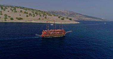Güney Arnavutluk 'un güzel kıyıları, hava manzarası