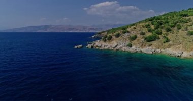 Güney Arnavutluk 'un güzel kıyıları, hava manzarası