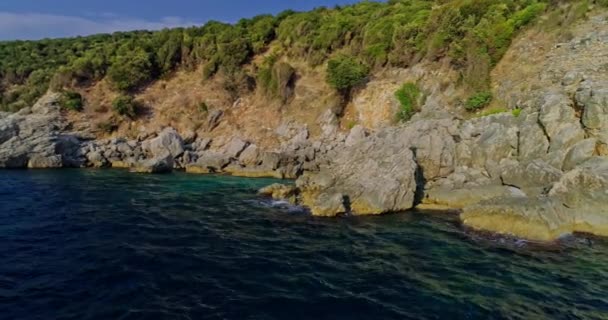 Beautiful Coast Southern Albania Aerial View — Stock Video