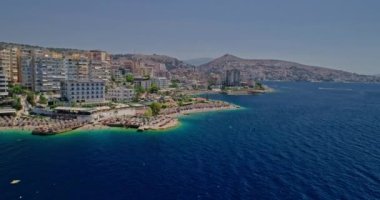 Güney Arnavutluk 'un güzel kıyıları, hava manzarası