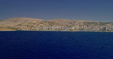 Güney Arnavutluk 'un güzel kıyıları, hava manzarası
