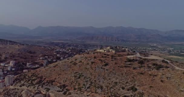 Beautiful Aerial View City Saranda Albania Drone View — Stock Video
