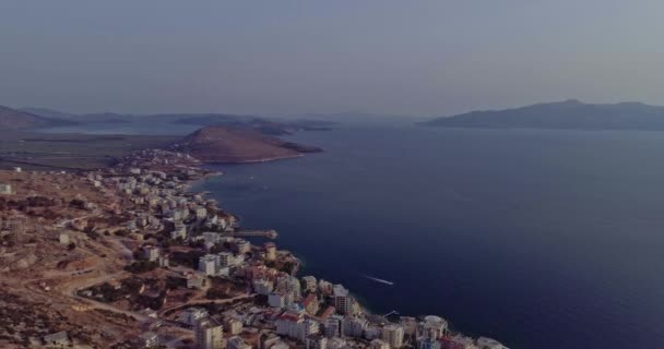 Hermosa Costa Del Sur Albania Vista Aérea — Vídeos de Stock