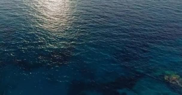 Vista Aérea Hermosa Costa Mediterránea Albania — Vídeos de Stock