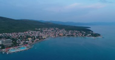 Aerial view of Adriatic coastline in Croatia