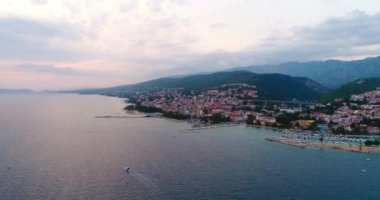 Beautiful croatian coastline, aerial view