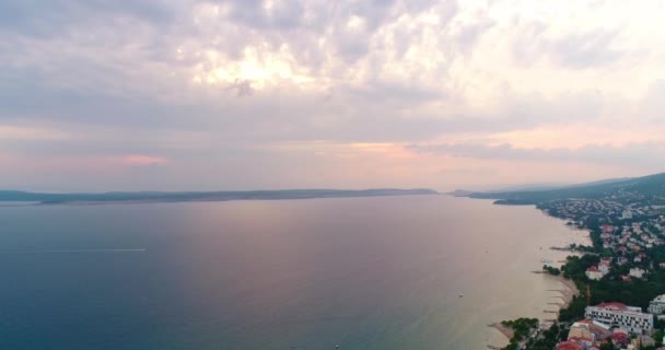 Beaches Emerald Sea Surface Touristic Paradise Drone Overhead Footage — Vídeos de Stock