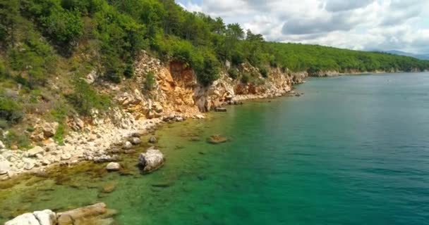 Croatia Beautiful Coast Known Its Amazing Beaches Pristine Turquoise Waters — Stockvideo