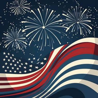 4 Temmuz - Amerikan bayrak partisi geçmişiyle bağımsızlık günü