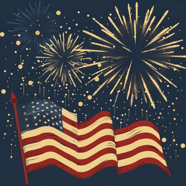 4 Temmuz - Amerikan bayrak partisi geçmişiyle bağımsızlık günü