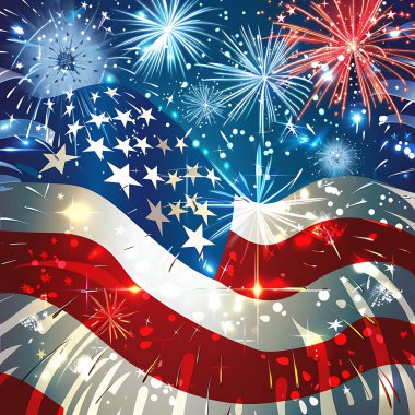 4 Temmuz - Amerikan bayrak partisi geçmişiyle bağımsızlık günü